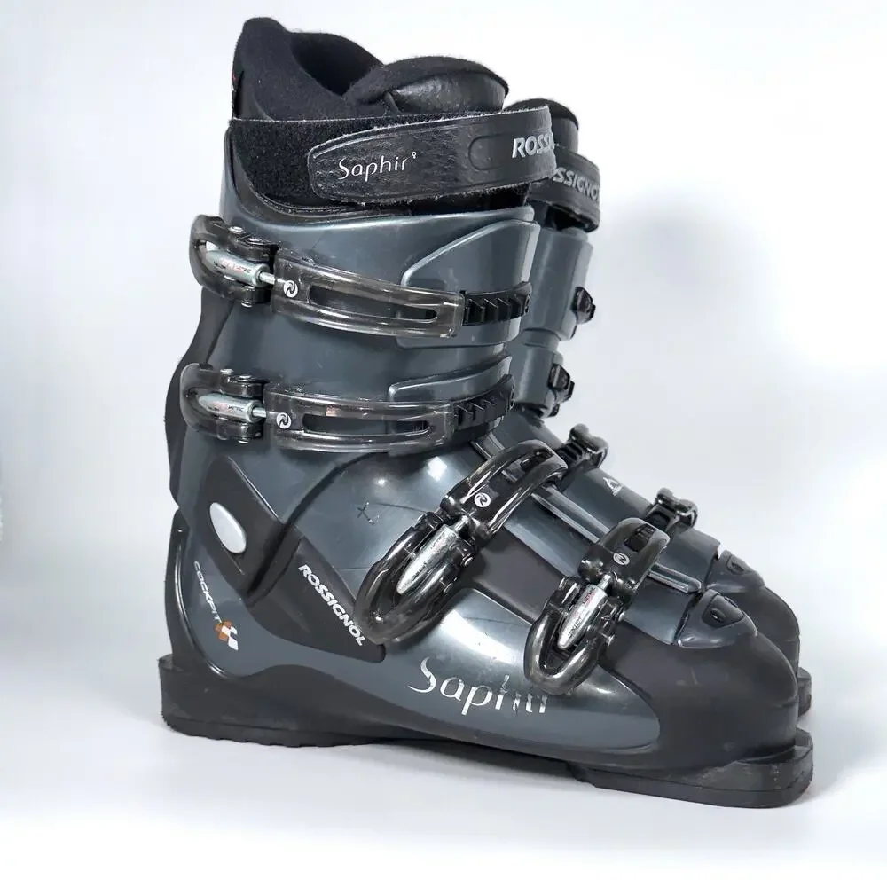 Rossignol Saphir Cockpit Ski Boots Womens Size 26 26.5 Shell 27.5 BSL 305mm Gray